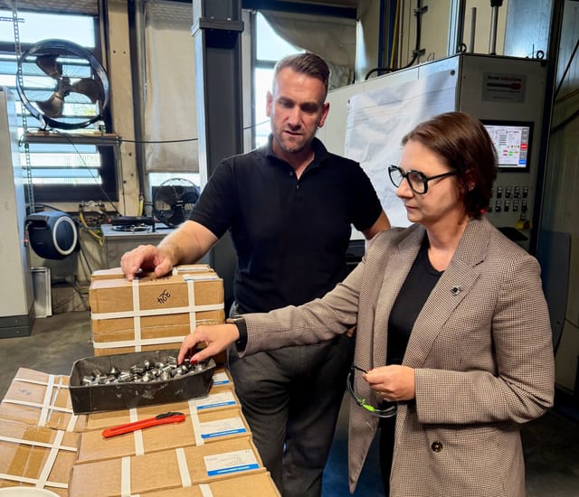 Landtagsabgeordnete Sandra Boser zu Besuch bei M&S Gruseck in Kippenheim